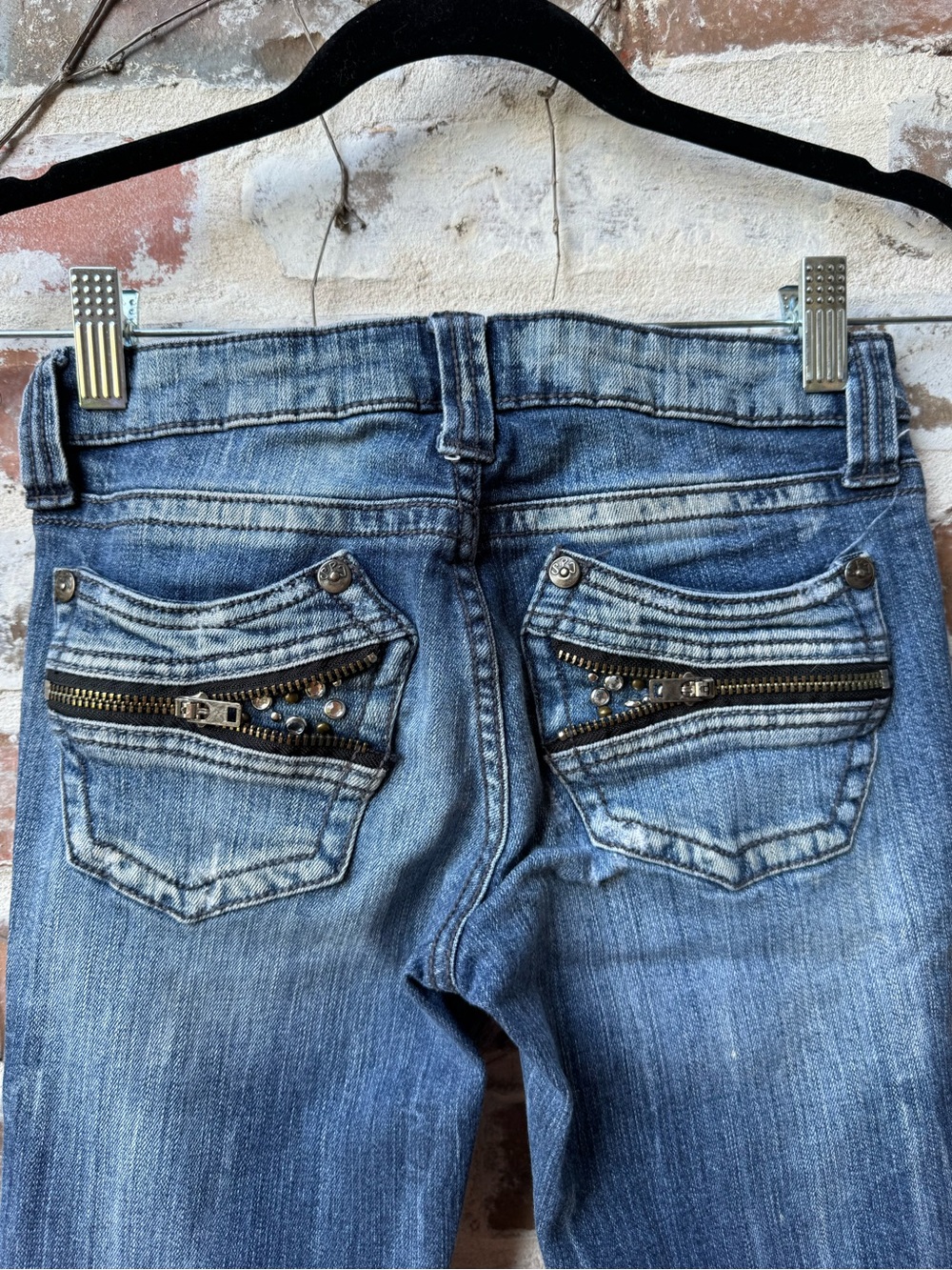 VTG Sneak Peek Y2K Distressed Skinny Jeans Size 0